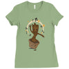 groovy baby groot 2 Ladies Fitted T-Shirt