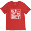 v3 eat sleep hockey V-Neck Tee