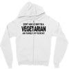 vegetarian ask yourself why not vegan food foodie tofu geek tee shirt Zipper Hoodie