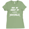 ask me about my lego ninjago Ladies Fitted T-Shirt