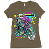 pop biker Ladies Fitted T-Shirt