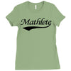 mathlete t shirt funny math humor geek nerd school athlete tee s m l x Ladies Fitted T-Shirt