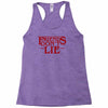 friends don't lie 1 Racerback Tank