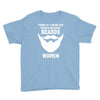 funny beards printed Youth Tee