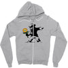 banksy flower Zipper Hoodie