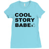 cool story bro t shirt small funny awesome meme nerdy geeky humor frat Ladies Fitted T-Shirt