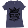 Queens Are Born In January Ladies Fitted T-Shirt