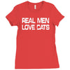 real men love cats Ladies Fitted T-Shirt