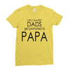 best dad get promoted to papa Ladies Fitted T-Shirt