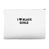 i love black girls Accessory Pouches