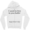 dad balls greeting Zipper Hoodie