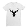 deer head vector Ladies Fitted T-Shirt
