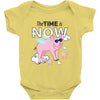 the time is now Baby Onesie