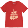 Never Give Up Uterine Cancer Awareness V-Neck Tee