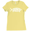 darwin'   fish Ladies Fitted T-Shirt