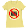 no photos please Ladies Fitted T-Shirt