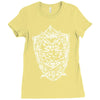 white owl kingdom giant bird Ladies Fitted T-Shirt