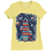 reading rocket ship Ladies Fitted T-Shirt