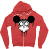 skull mickey cartoon Zipper Hoodie