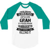Super Cool Gran Of A Freaking Awesome Granddaughter 3/4 Sleeve Shirt