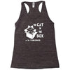 the cat in the box Racerback Tank