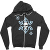 skull snowflakes alternative christmas jumper Zipper Hoodie
