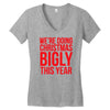 we're doing christmas bigly this year Women's V-Neck T-Shirt
