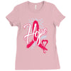 breast cancer awareness hope ribbon heart Ladies Fitted T-Shirt