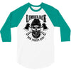 lumberjack skull 3/4 Sleeve Shirt