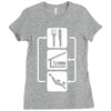 v2 eat sleep scuba dive Ladies Fitted T-Shirt