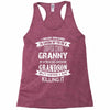 Super Cool Granny Of A Freaking Awesome Grandson Racerback Tank