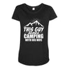 Camper Couple Man White Maternity Scoop Neck T-shirt