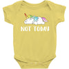 Unicorn Says Not Today Baby Bodysuit