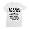 I Love You Mom Ladies Fitted T-Shirt