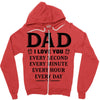 I Love You Dad Zipper Hoodie
