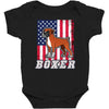 usa boxer flag Baby Bodysuit