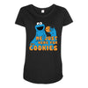 Me Just Here Fore The Cookies Maternity Scoop Neck T-shirt