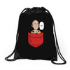 saitama pocket Drawstring Bags