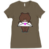 brown Ladies Fitted T-Shirt