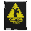 caution shapes being thrown printed iPad 3 and 4 Case