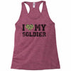 i love my soldier regular camouflage Racerback Tank