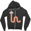 cacing bae senyum Zipper Hoodie