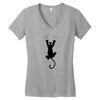 Grabing Cat Women's V-Neck T-Shirt