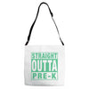 straight outta pre k Adjustable Strap Totes
