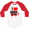 i love house music t shirt men logo3 new t shirt clothing design men 3/4 Sleeve Shirt