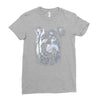 round neck dog wolf Ladies Fitted T-Shirt