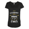 legendary riders are born in 1963 Maternity Scoop Neck T-shirt