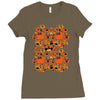 pumpkin pattern Ladies Fitted T-Shirt