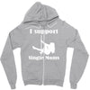 i support single moms Zipper Hoodie