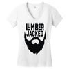 lumber jacked Women's V-Neck T-Shirt